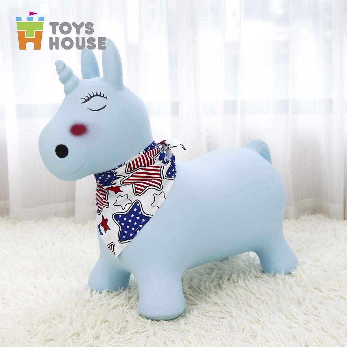 Thú nhún trẻ em cao cấp Toyshouse PA1012 - Tiêu chuẩn Xuất khẩu Mỹ (ASTM) và Châu Âu (EN71)- Đồ chơi vận động cho bé từ 8 tháng
