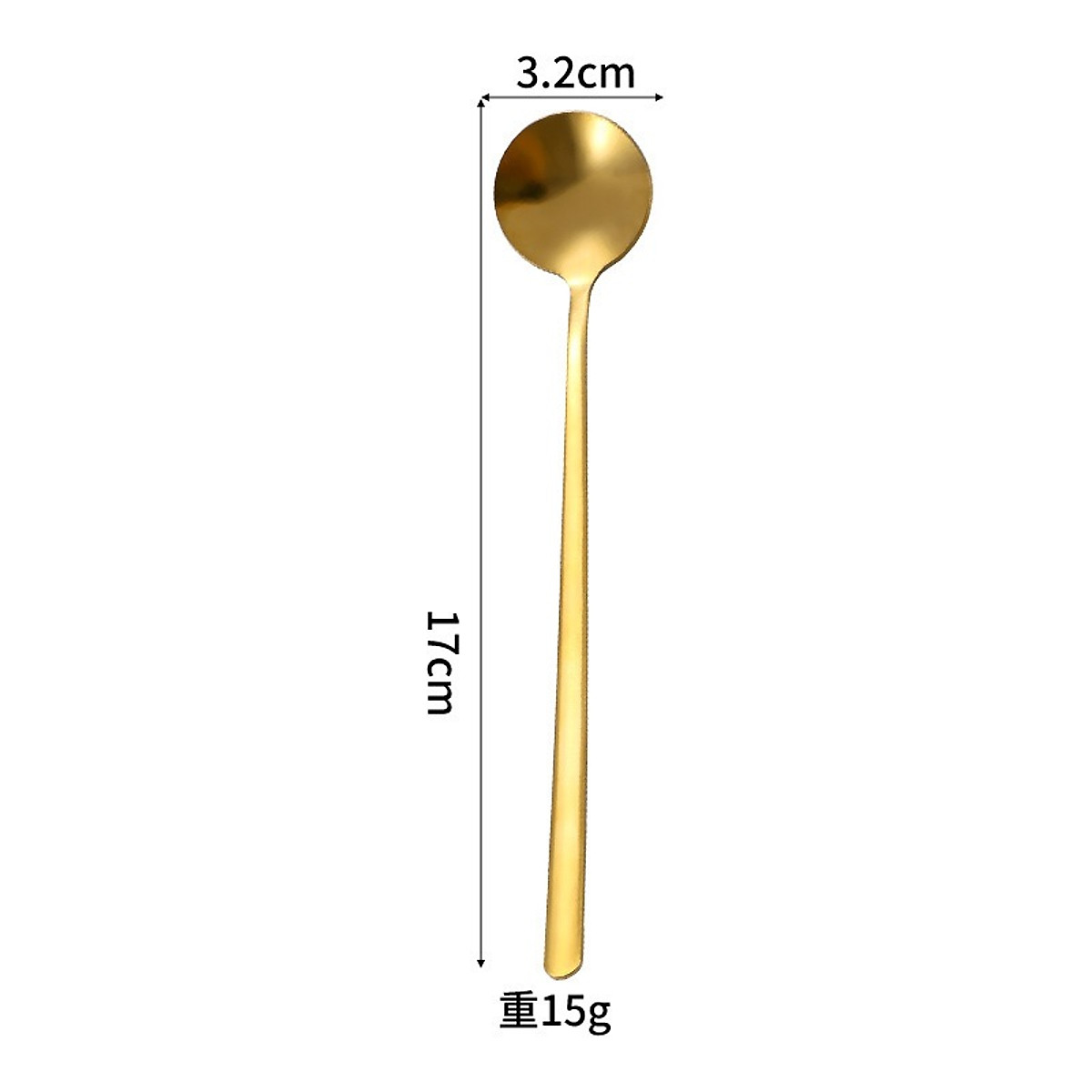 Thìa muỗng cà phê inox thép không gỉ 17cm hai màu vàng bạc sang trọng, tinh tế - JoyMall