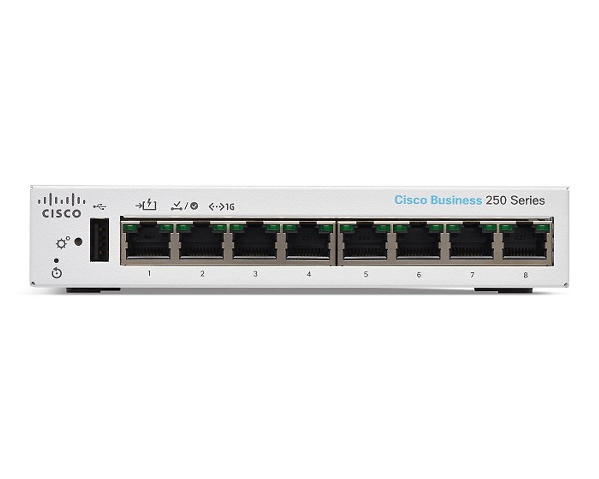 Thiết bị chia mạng Cisco CBS250-8T-D-EU 24x10/100/1000 ports-Hàng nhập khẩu