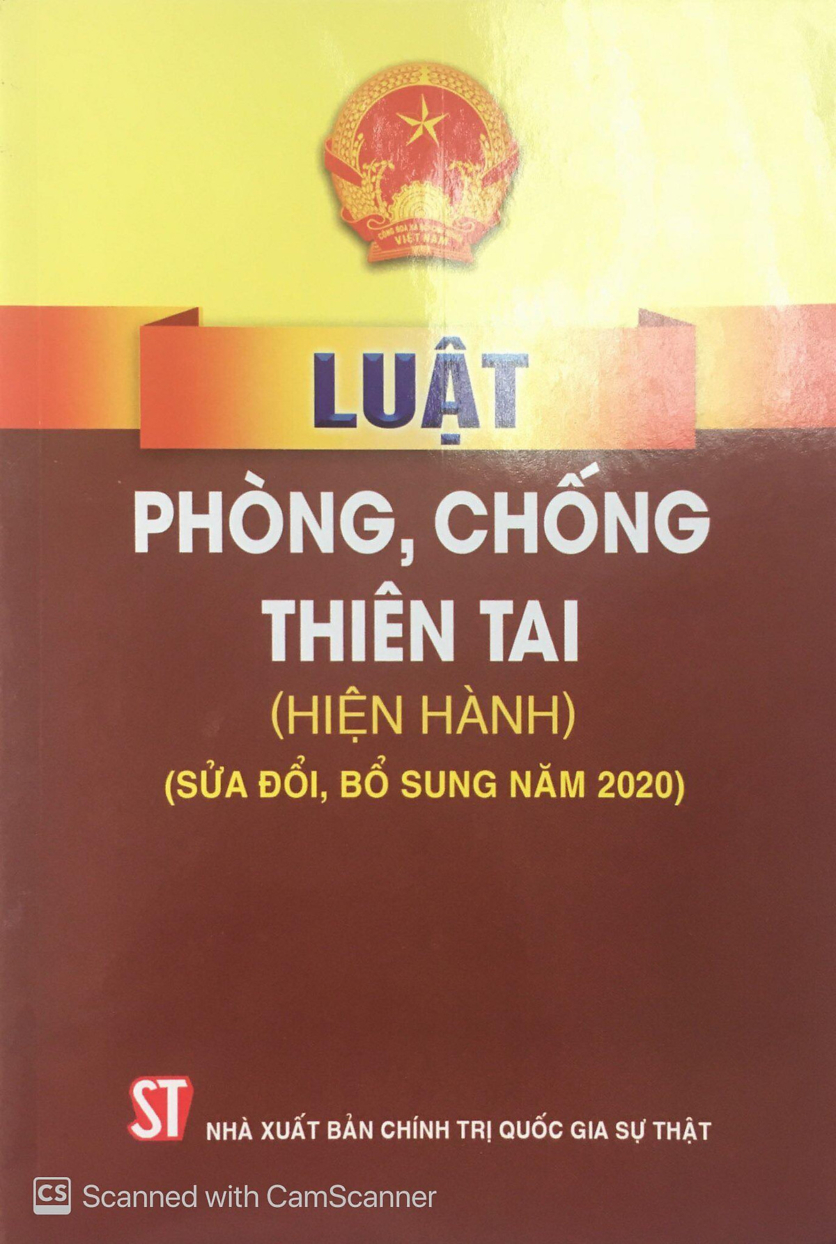 Luật phòng, chống thiên tai (Hiện hành)(Sửa đổi, bổ sung năm 2020)