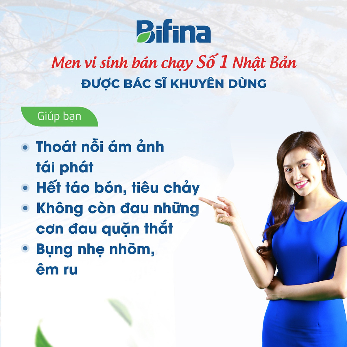 Men vi sinh Bifina R 20 gói - Dành cho người bị viêm đại tràng, rối loạn tiêu hóa