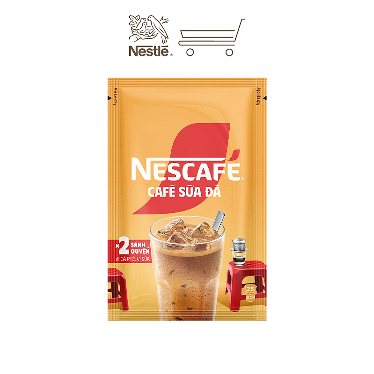 Bộ 3 Cà phê sữa NESCAFÉ Cà Phê Sữa Đá (Hộp 10 gói x 24 g)