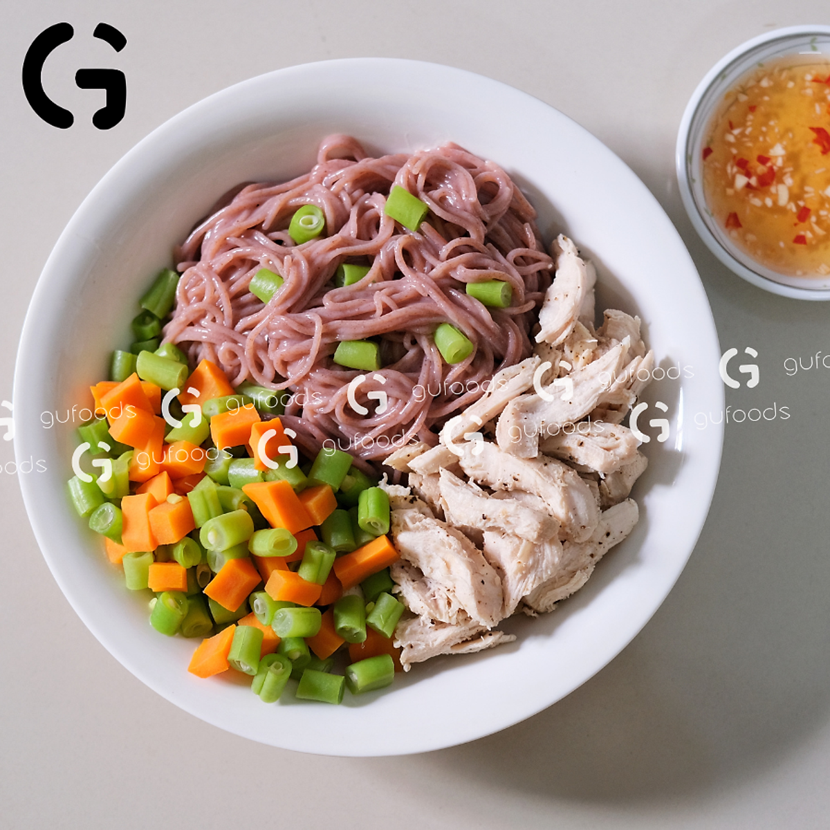 Bún gạo lứt (đen / huyết rồng) GUfoods - Dai ngon, Kết hợp đa dạng món, Eat clean, Thực dưỡng, Thuần chay