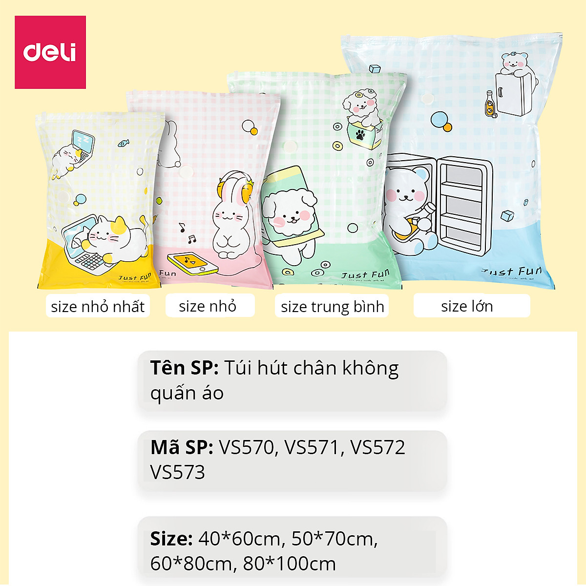 Túi Hút Chân Không Đựng Quần Áo Chăn Ga Gối , Thú Bông Deli - Loại Dày Cao Cấp Bọc Để Chăn Màn 2 Lớp Khóa Zip Chống Rò Rỉ Hơi Bảo Vệ Quần Áo, Chăn Ga Khỏi Ẩm, Nấm Mốc, Chống Nước Tuyệt Đối