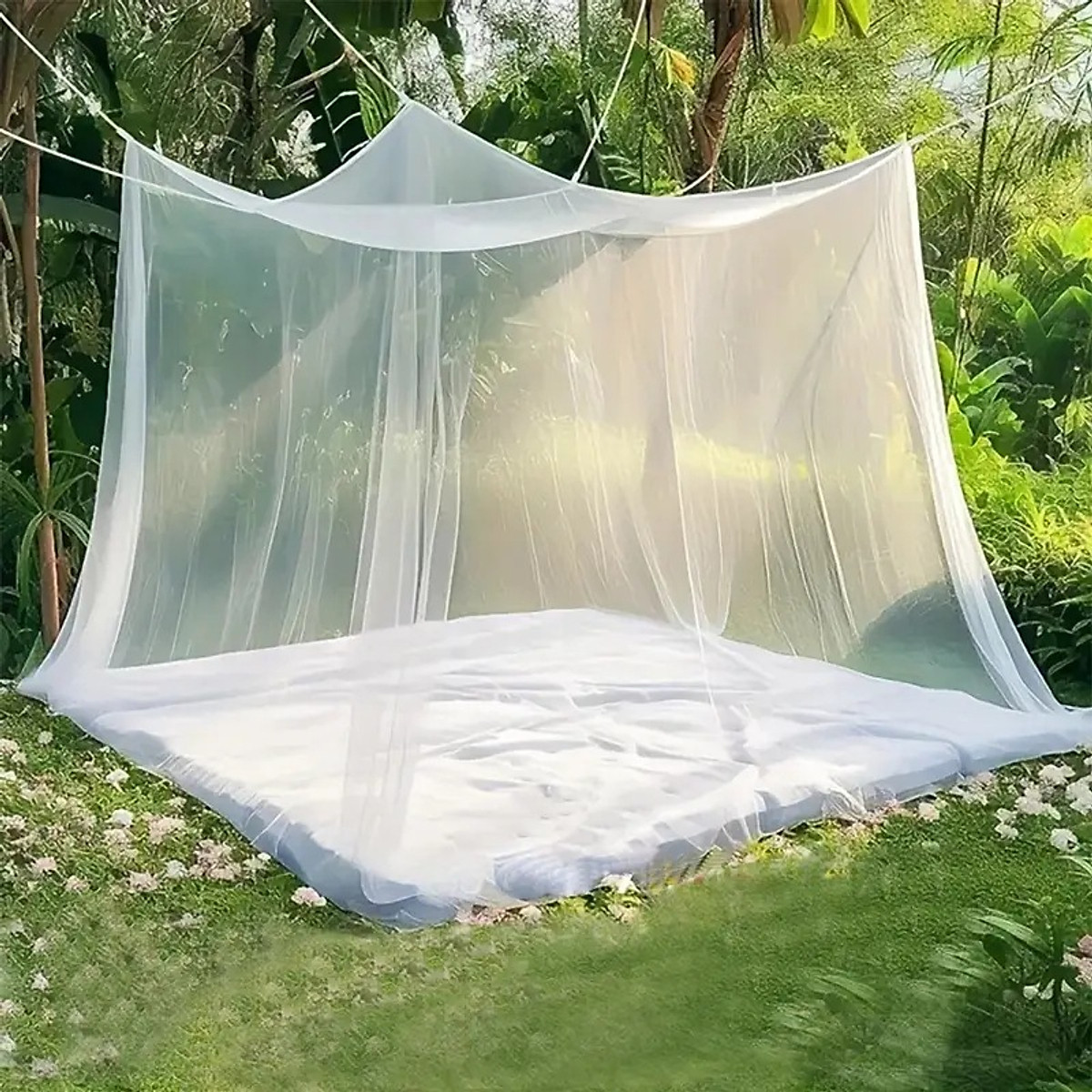 Màn Dây Không Cửa FUNU Chống Muỗi Cao Cấp, Vải Màn Mềm, Mịn, Mắt Dày Dặn Chống Muỗi Tuyệt Đối - Hàng Chính Hãng