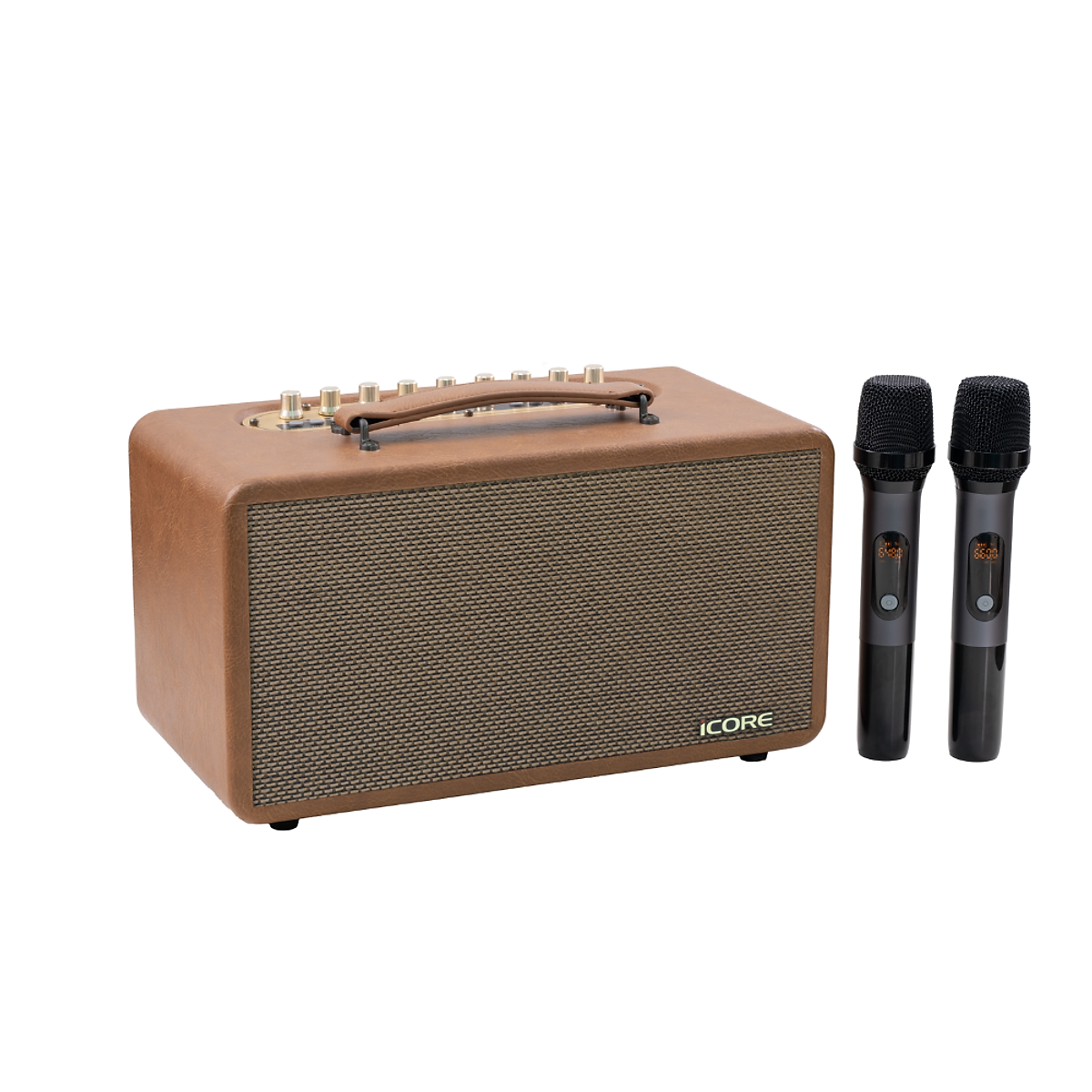 Bộ Loa Karaoke xách tay iCore P8 kèm 02 micro - Hàng Chính Hãng