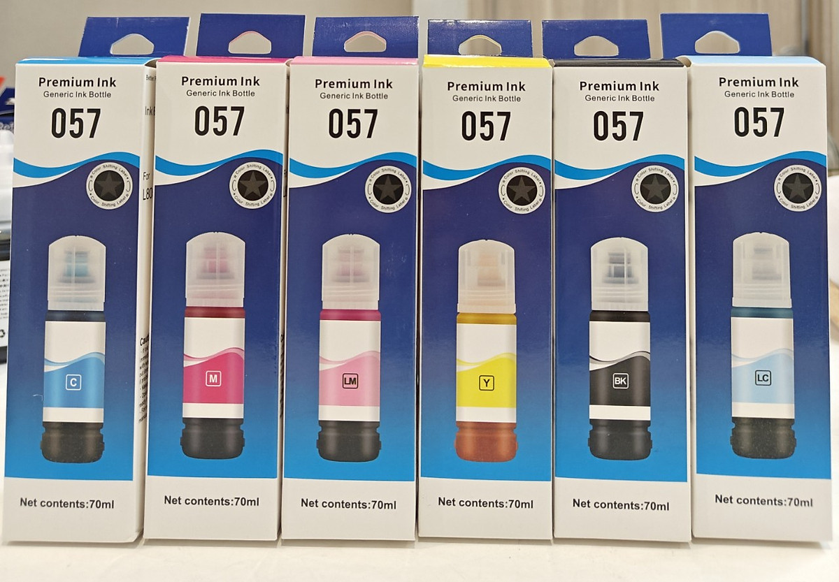 Set 6 màu Mực in phun màu Epson 057 dùng cho máy L8050/L18050, hàng nhập khẩu.