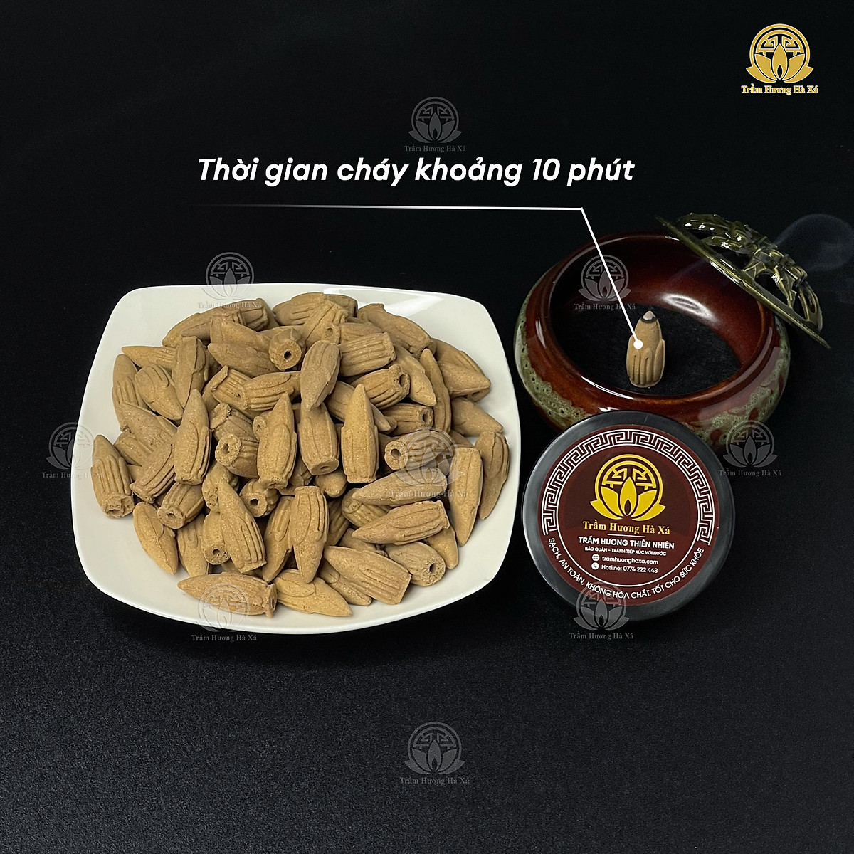 Nhang nụ trầm hương đốt xông nhà tẩy uế HÀ XÁ đồ thờ cúng phong thủy, xua đuổi vận xui, thu hút nguồn năng lượng tích cực, thanh lọc không khí, an toàn cho sức khỏe