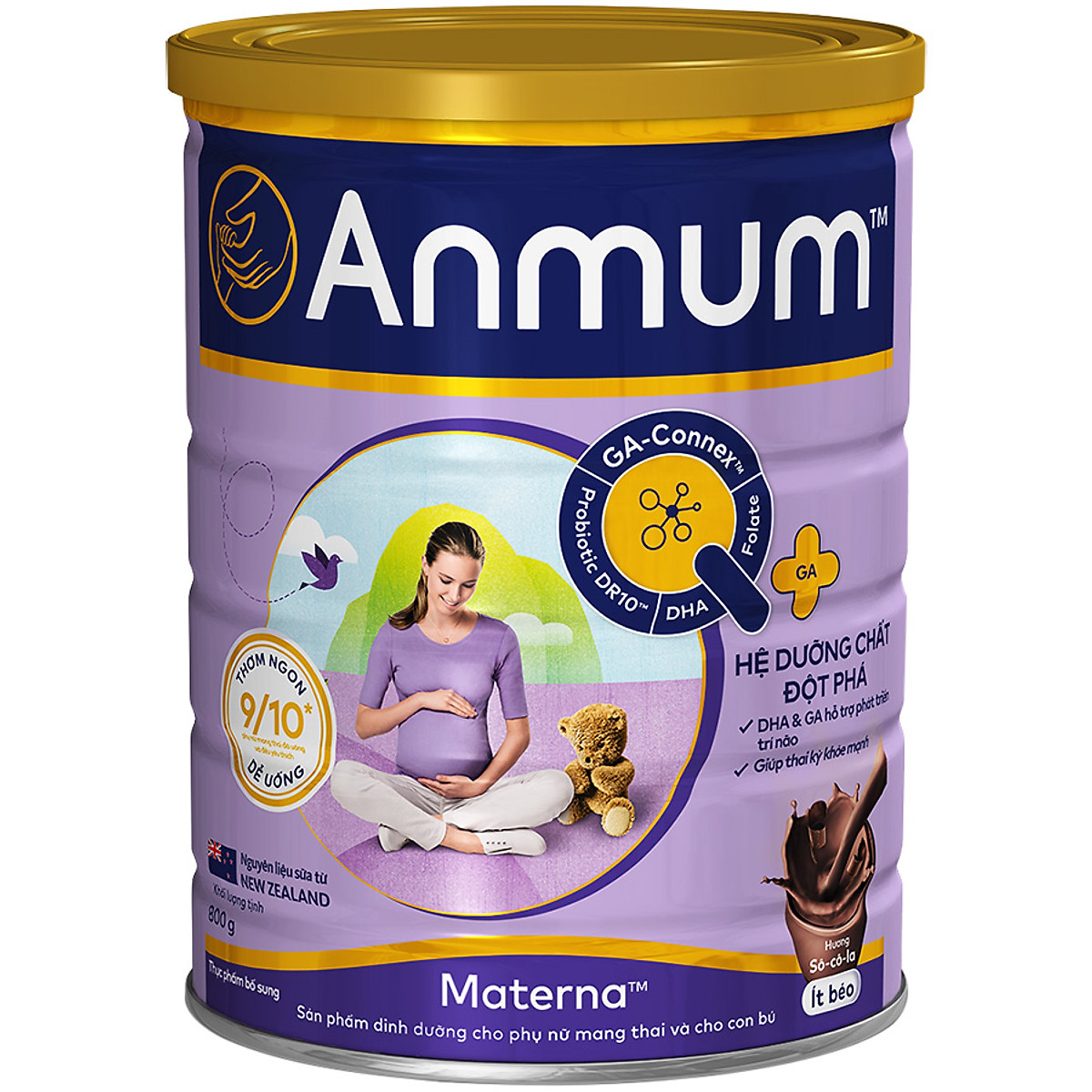 Sữa Bột Dành Cho Mẹ Bầu Anmum Materna Hương Chocolate 800g - Tặng bình nước thể thao