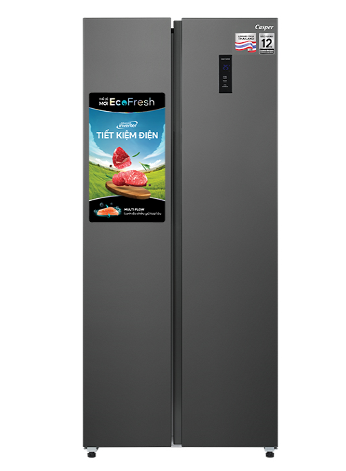 Tủ lạnh Casper Inverter 458 lít Side By Side RS-460PG - Hàng chính hãng - Chỉ giao HCM