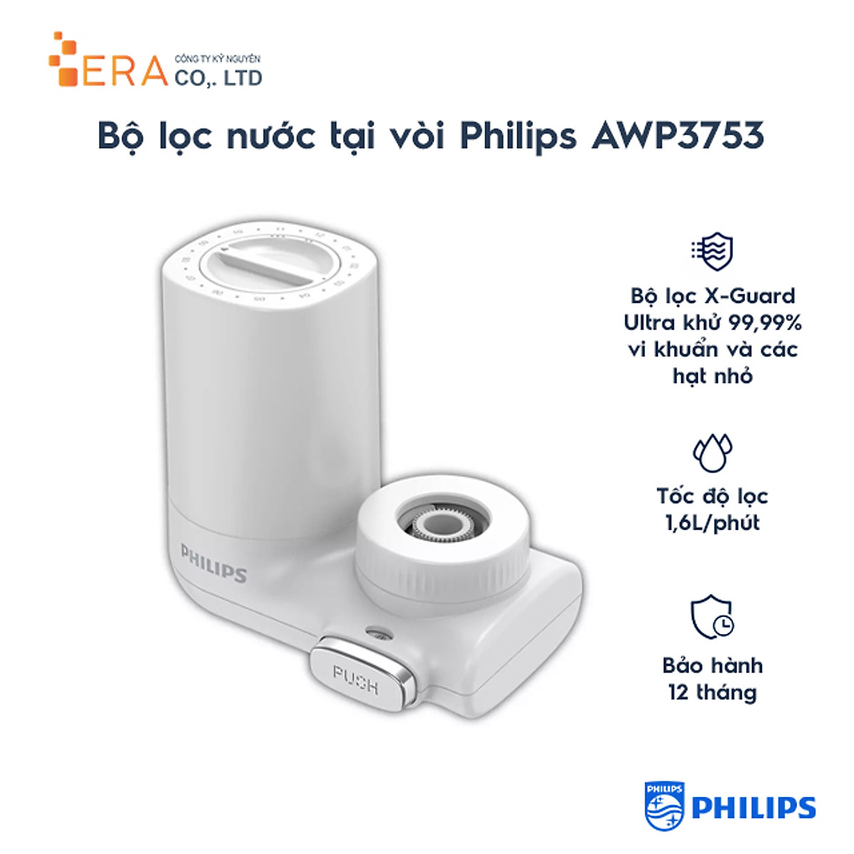 Thiết bị lọc nước tại vòi Philips AWP3753 - Hàng chính hãng