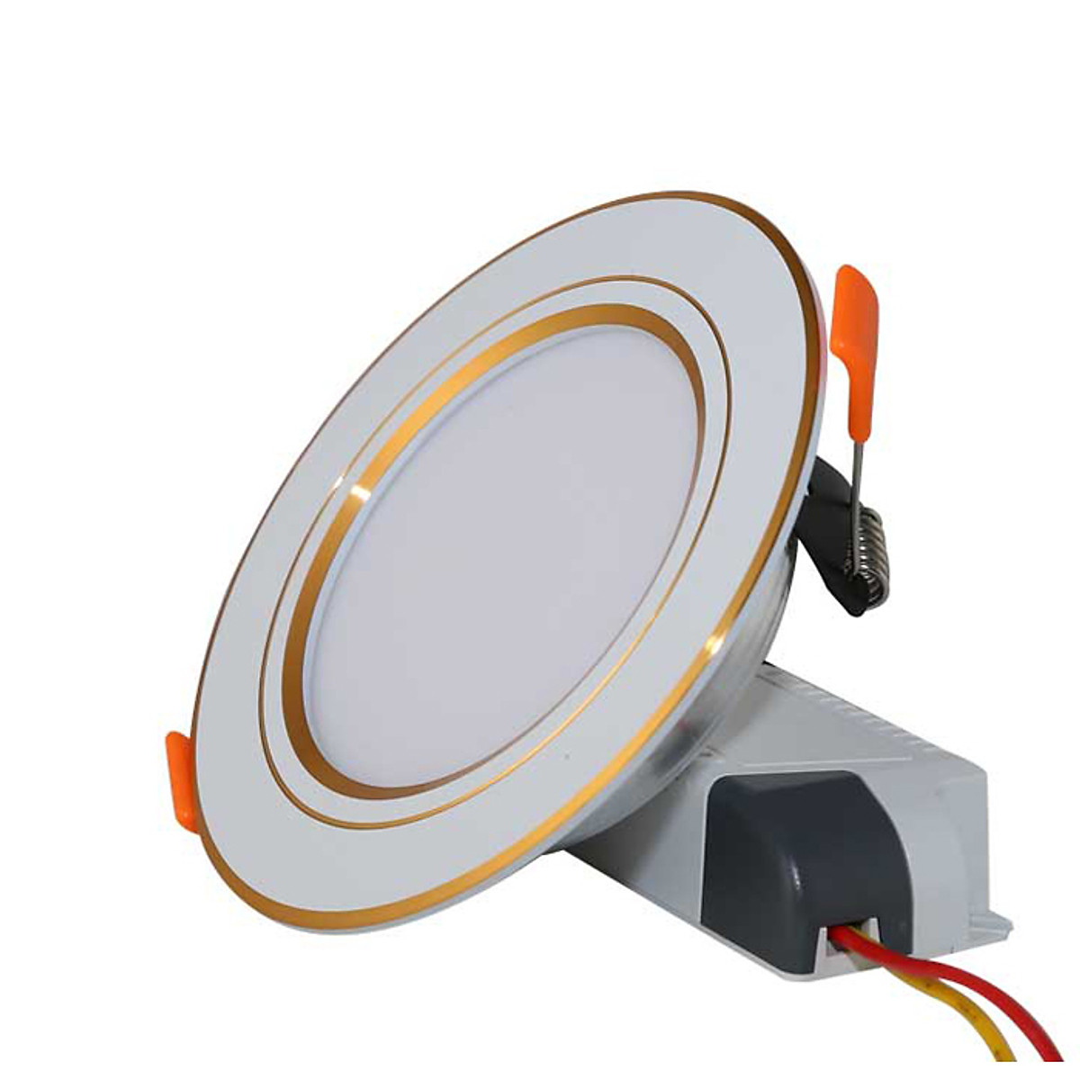 Đèn led âm trần đổi màu 9W Rạng Đông - Viền vàng mã D AT10L DM 110/9w (G) -  2 cái | LED Rạng Đông KCB