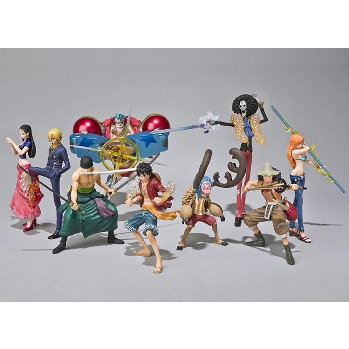 CÓ QUÀ Combo Bộ 9 Mô Hình One Piece Figure Băng Mũ Rơm Team Luffy Zoro  Nami Usopp Sanji Chopper Robin Franky Brook  MixASale