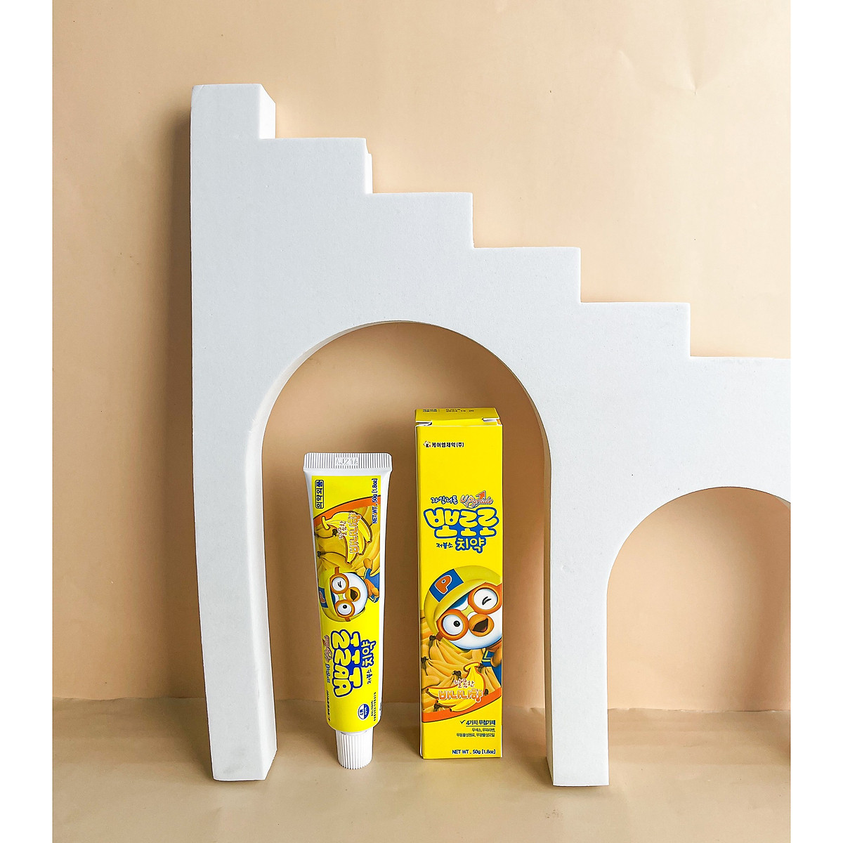 Kem đánh răng Pororo có thể nuốt được cho bé từ 3 tuổi - vị Chuối 50g