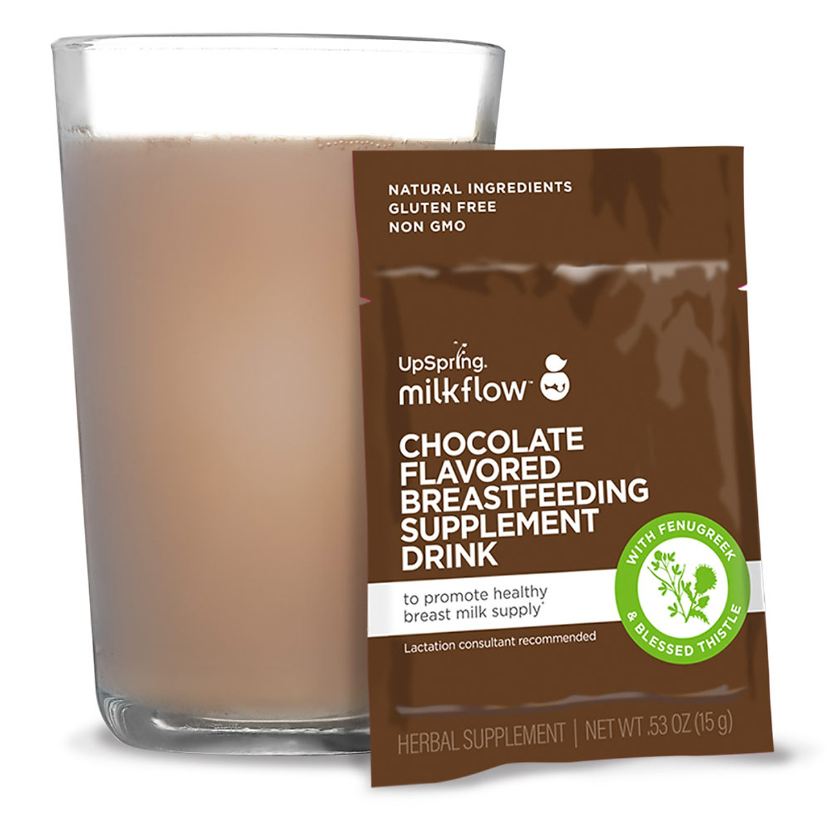 Mua Thức Uống Lợi Sữa UpSpring Milkflow Từ Cỏ Ca Ri + Cây Kế Vị Chocolate  (18 Gói) | Tiki