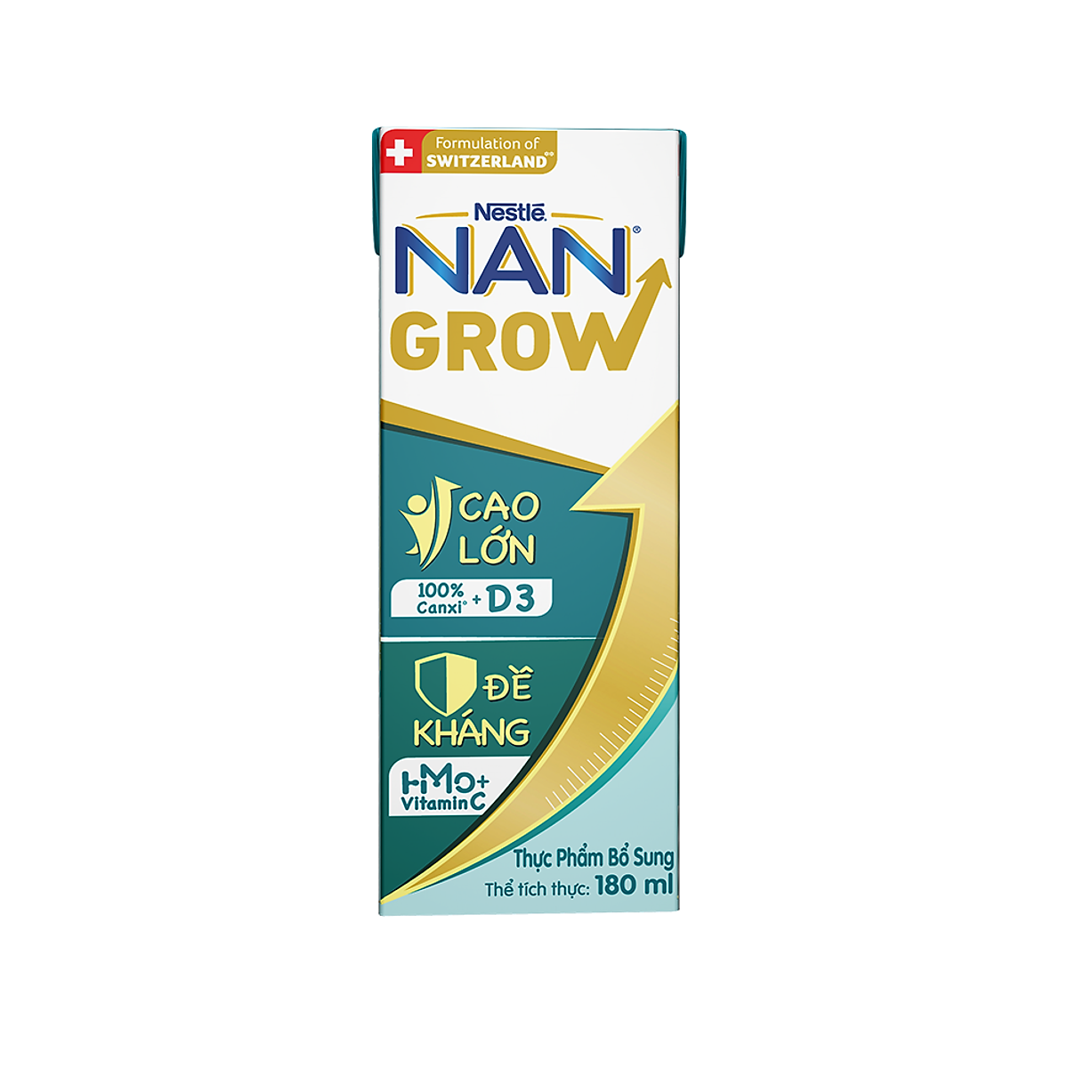 Thùng 24 hộp Sữa pha sẵn Nestlé NANGROW 180ml/hộp sữa mát công thức từ Thụy Sĩ 100% Canxi giúp bé cao lớn vượt trội 6(4 x 180ml) - (Bé từ 1 tuổi) Tặng Chảo chống dính Elmich
