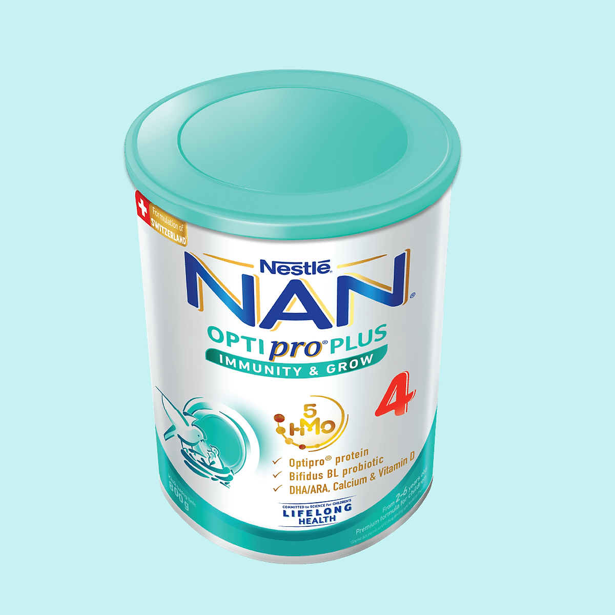 Combo 2 lon Sữa bột NAN OPTIPRO PLUS 4 Nestle Bé 2-6 tuổi 800g/lon Giúp tiêu hóa tốt