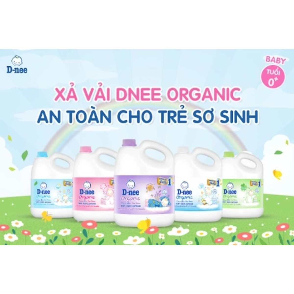Nước Xả Vải Quần Áo Trẻ Em An Toàn Cho Da Bé D-NEE 2800ml, Đủ Màu Xanh Dương, Xanh Lá, Tím, Hồng, Trắng - Hàng Chính Hãng Dnee Đại Thịnh