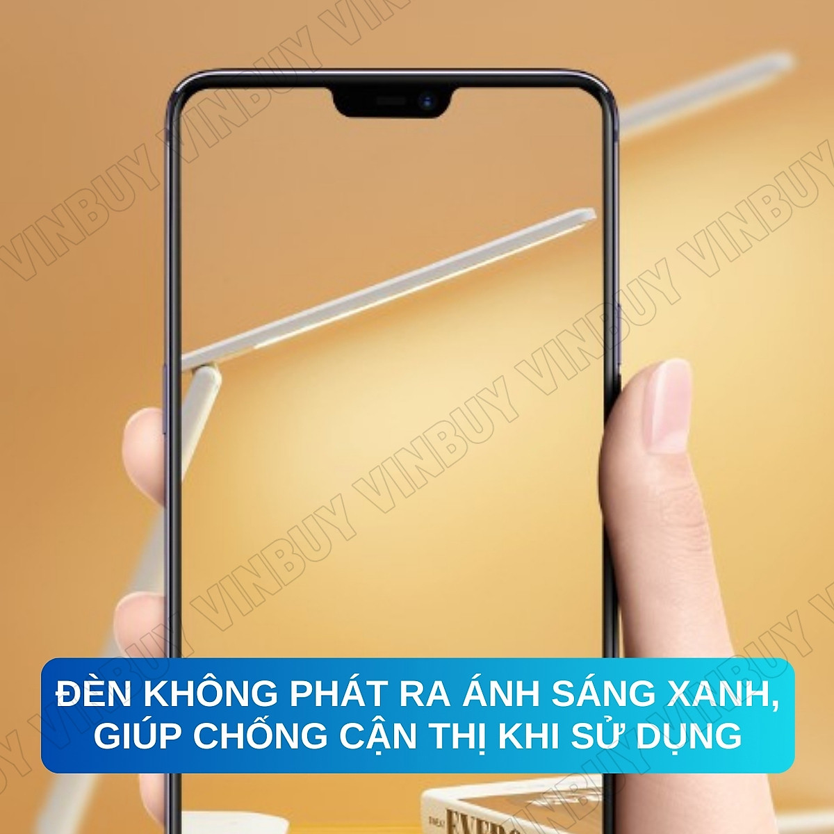 Đèn Bàn Học LED USB Di Động Cao Cấp - Đèn Làm Việc Sang Trọng Để Bàn Chống Chói Mắt Bảo Vệ Mắt - Có Thể Gập Hai Chỗ – 03 Chế Độ Ánh Sáng Vàng Bảo Vệ Mắt Chống Cận - Hàng Chính Hãng - VinBuy