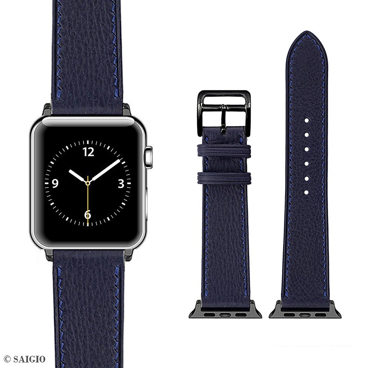 Dây Apple Watch 41mm 40mm 38mm, Chất Liệu Da Bò Cao Cấp, Dây Đeo Phong Cách Cổ Điển, Đơn Giản Và Tinh Tế, Tương Thích Các Phiên Bản Series 9/8/7/6/5/4/3/2/1/SE/SE2