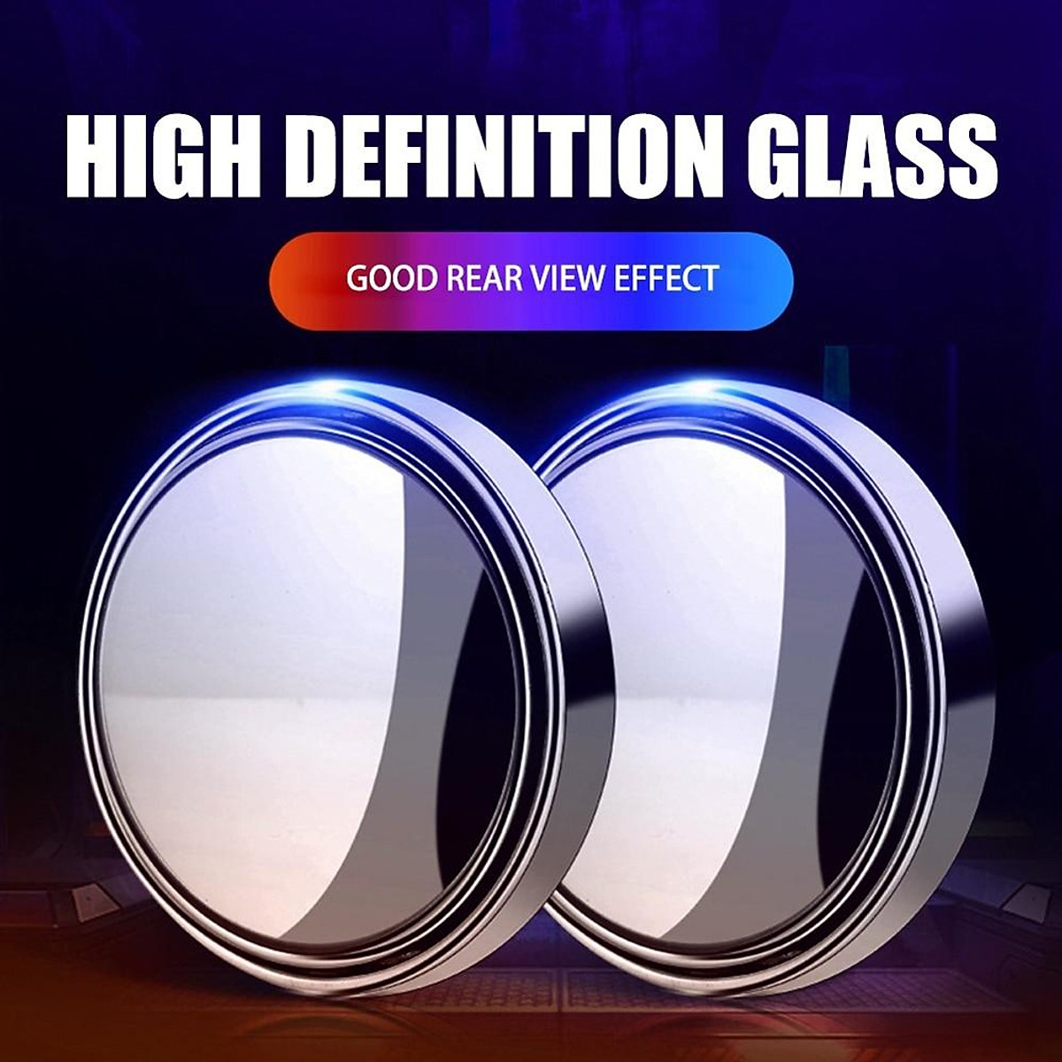 1 Cái gương tròn nhỏ có thể xoay 360 độ chống điểm mù chống thấm nước