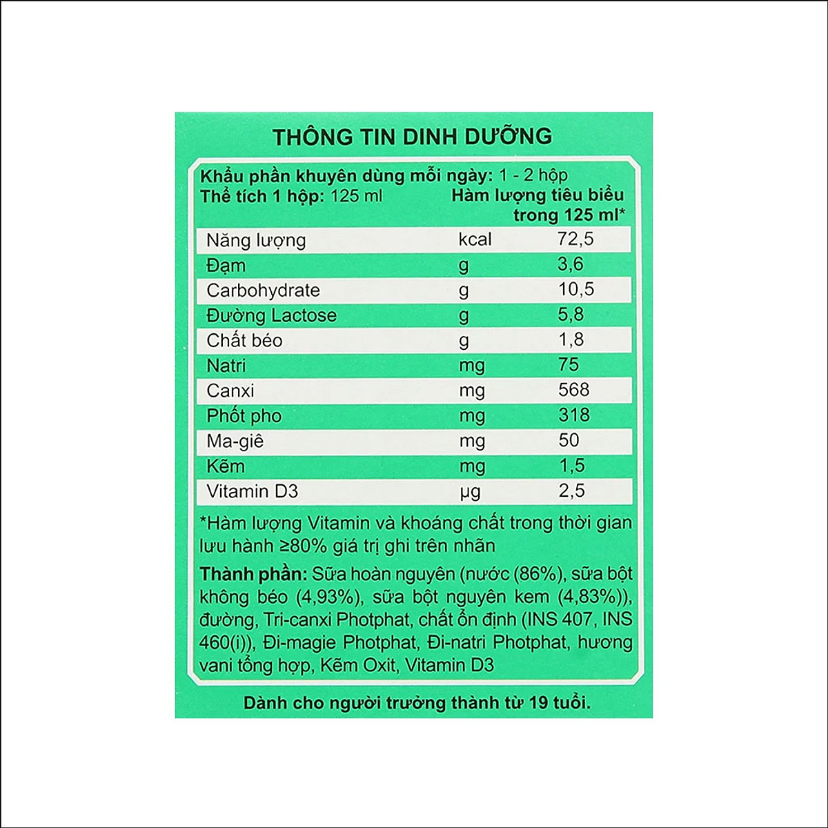Thùng 48 Hộp Sữa Anlene Đậm Đặc 4X Ít Béo Hương Vani (12 x 4 x 125 ml)