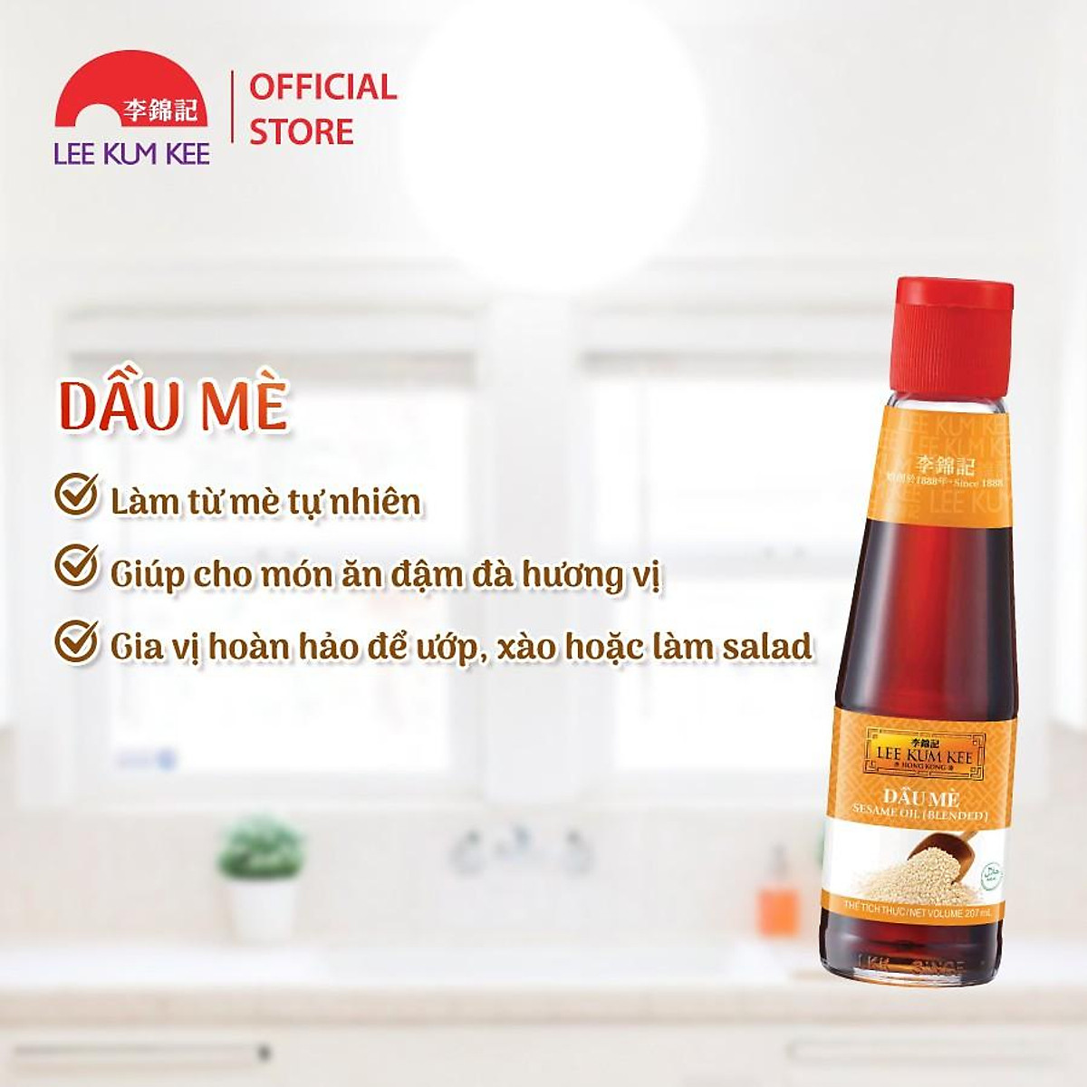 Dầu mè Lee Kum Kee Sesame Oil 115ml Các loại gia vị dạng nước khác