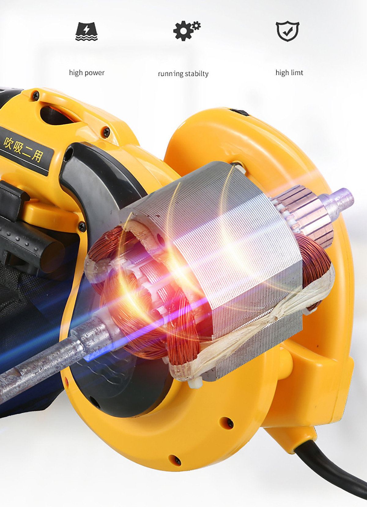 Máy Thổi Hút Bụi  Cầm Tay ABG Công Suất Lớn 1050W Máy Vừa Thổi Vừa Hút Công Nghiệp Đa Năng Ứng Dụng Nhiều Trong Các Xưởng Mộc, Vệ Sinh Máy Móc (GIAO MÀU NGẪU NHIÊN) – Hàng Chính Hãng