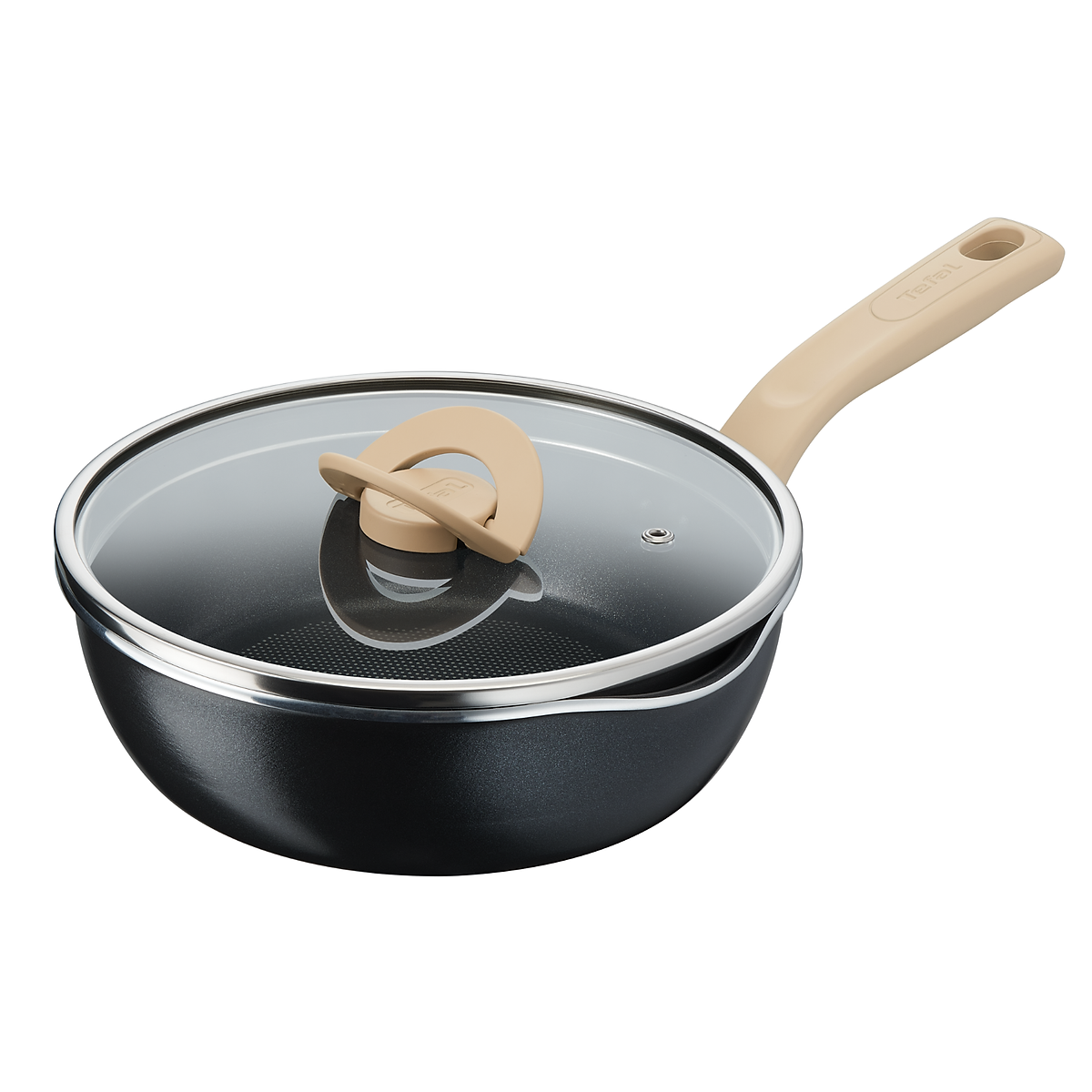 Chảo nồi có nắp chống dính đa năng Tefal One Pick Pot Pan 3 trong 1 - 22cm - Hàng chính hãng