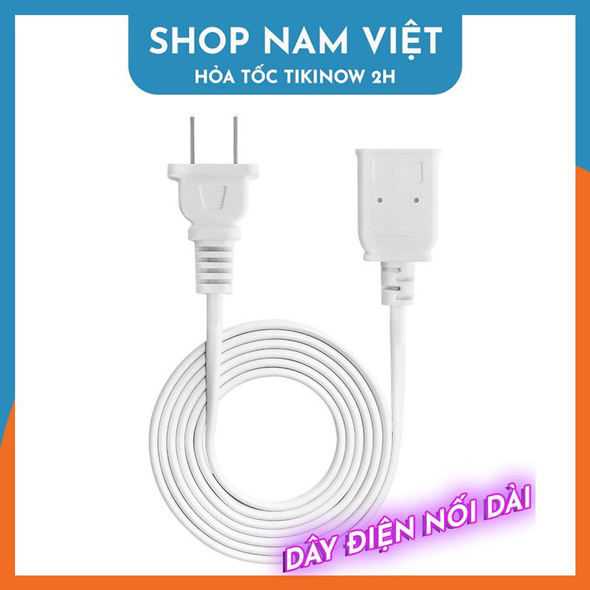 Dây Cắm Điện Nối Dài Để Cắm Đèn, Quạt, Cục Sạc