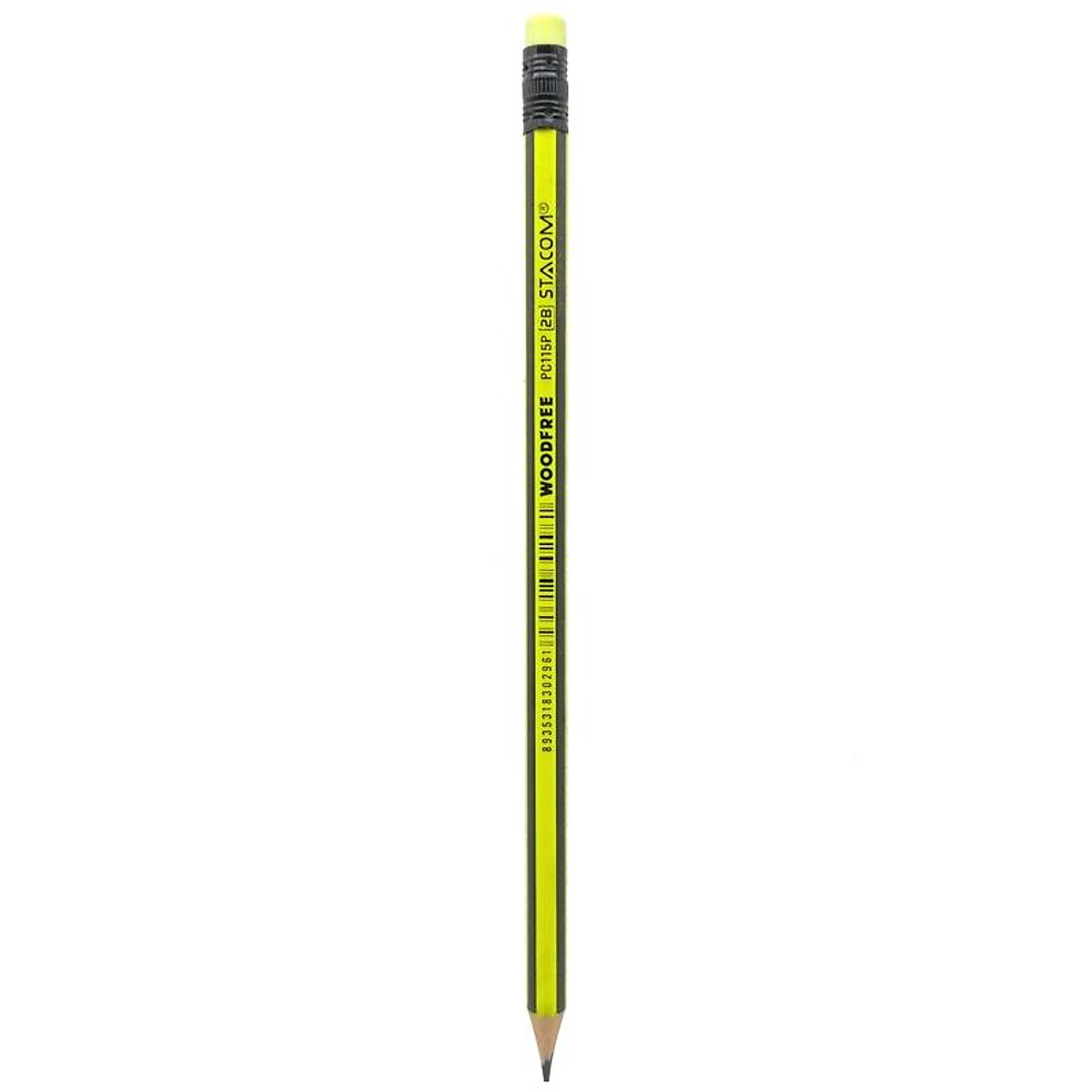 Bút Chì Woodfree 2B - Stacom PC115-2B (Màu Thân Bút Giao Ngẫu Nhiên)