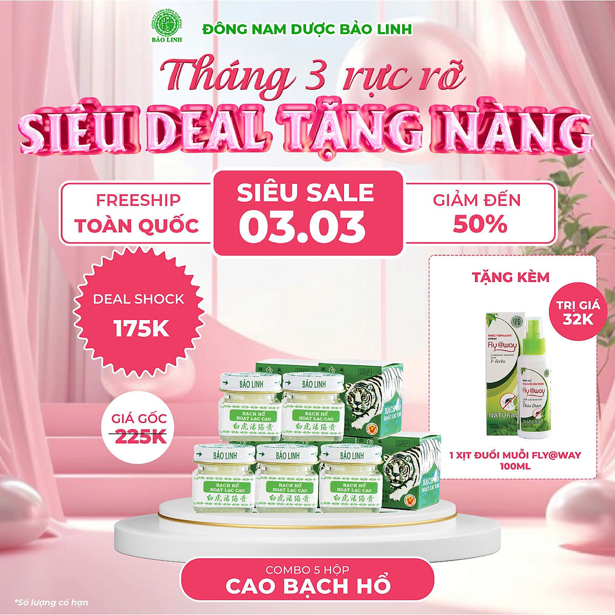 Cao Xoa Bóp Bạch Hổ Hoạt Lạc Cao BẢO LINH 20gram - Giảm nhức mỏi xương khớp, giảm đau lưng, cổ vai gáy, thần kinh toạ