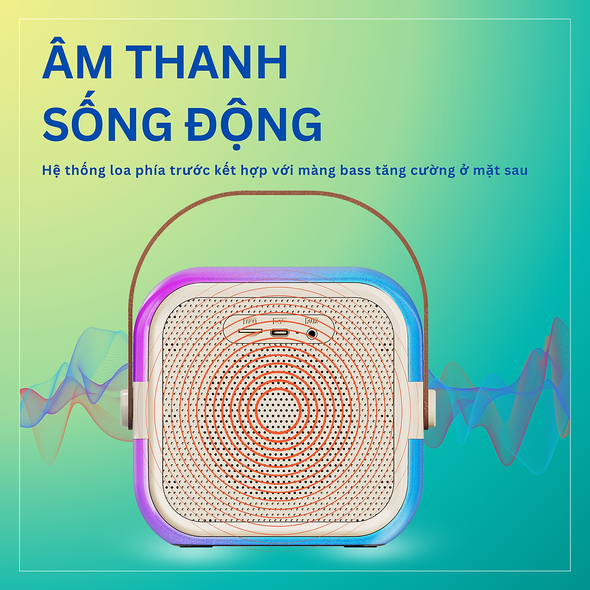 Bộ Loa Karaoke mini Bluetooth iCore ISM59 kèm 01 Micro - Hàng Chính Hãng