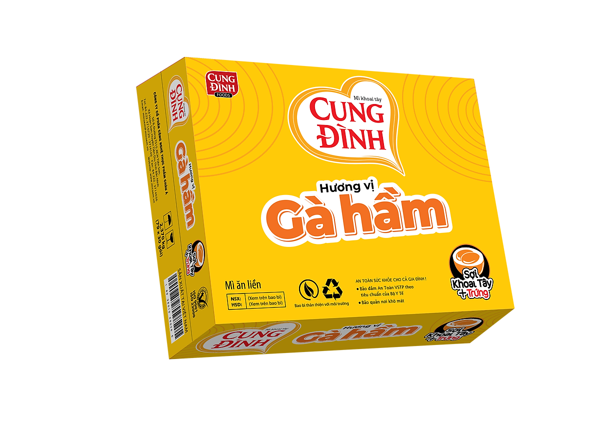 Thùng 30 Gói Mì Cung Đình Hương Vị Gà Hầm (79g/Gói)