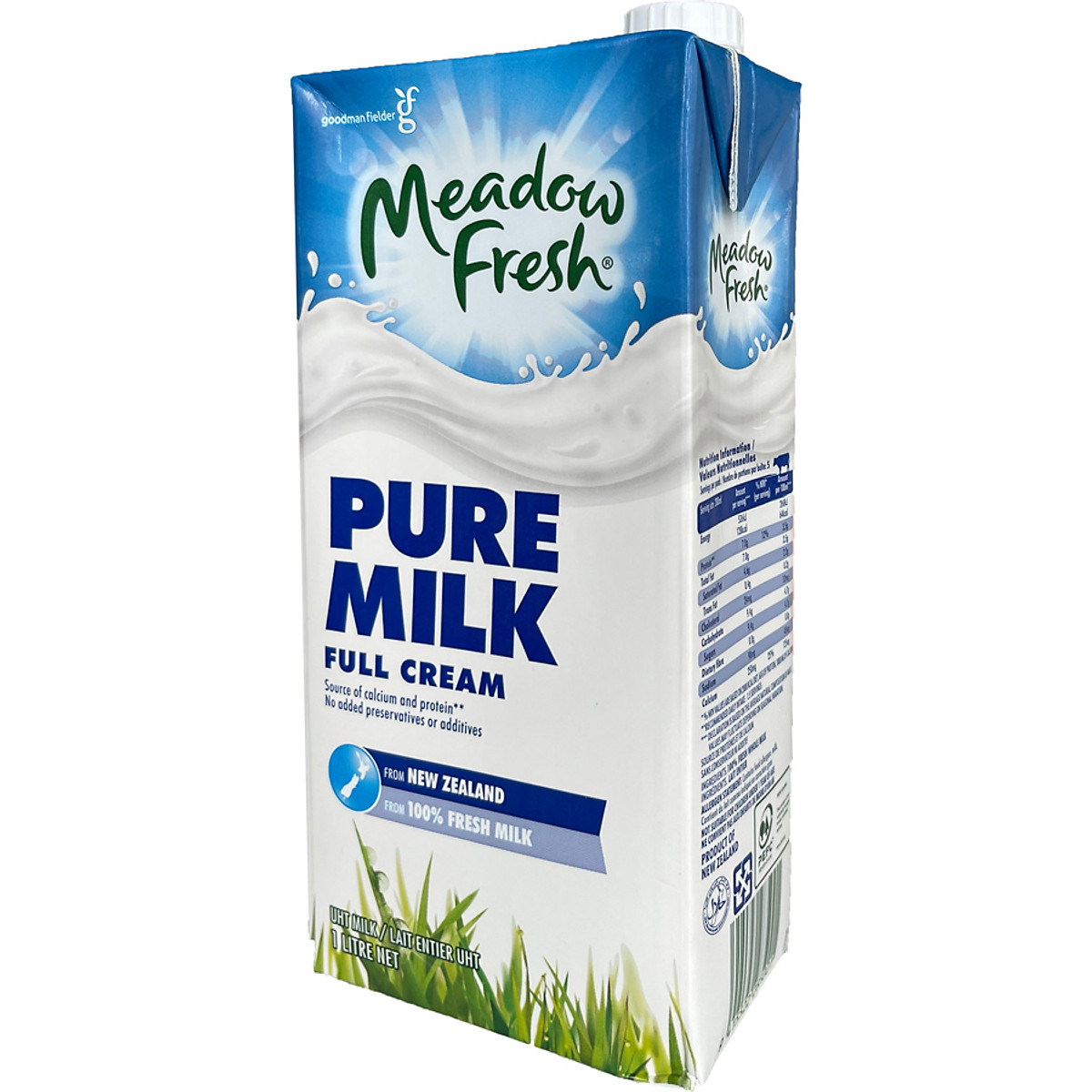 Thùng 12 hộp Sữa tươi tiệt trùng nguyên kem Meadow Fresh 1L hàng New Zealand