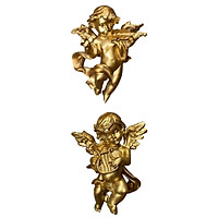 Mua 2x Angel Statue Cherub Wall Sculpture Collectible for Home Bar ...