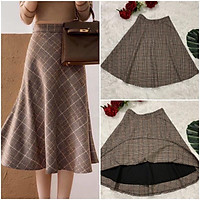 Chân váy xếp ly chân váy dạ chân váy xòe ngắn chân váy tennis màu đen trắng  hồng kẻ caro cạp cao ulzzang hàn quốc cao cấp  MixASale