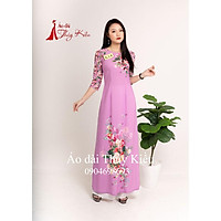 Mua Vải Áo Dài Họa Tiết Hình Hoa Hồng Loang Màu Tím Nhạt Dn-Ht-482-23 | Tiki