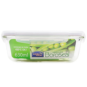 Hộp Thủy Tinh Chịu Nhiệt Glass Euro Lock&Lock-LLG428 175x130x64mm - 630Ml