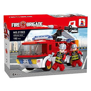 Đồ Chơi Lắp Ráp Ausini - Sở Cứu Hỏa - Xe Cứu Hỏa Chuyên Dụng 21503 (192 Mảnh Ghép)