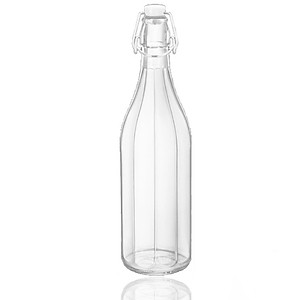 Chai Thủy Tinh Nắp Cài Kín Hơi Oxford Bormioli Rocco (Trắng) - 1 Lít