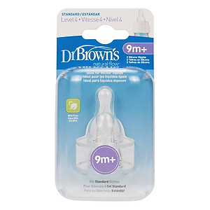 Set 2 Núm Ty Dr.Brown's Cho Bình Sữa Cổ Thường - Số 4