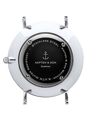 Campina Orologi Kapten E Son Kapten Sons Black Leather Band Silver
