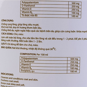 Sữa Tắm Chó Mèo Chuyên Dưỡng Lông, Khử Mùi Bio (500ml)