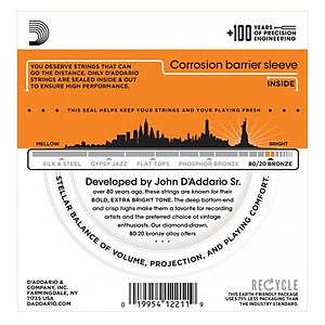 Bộ Dây Guitar D'addario Acoustic EJ-10