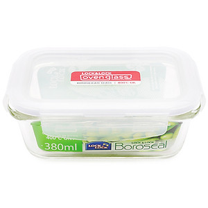 Hộp Bảo Quản Thủy Tinh Hình Chữ Nhật Lock&Lock LLG422 (380ml)