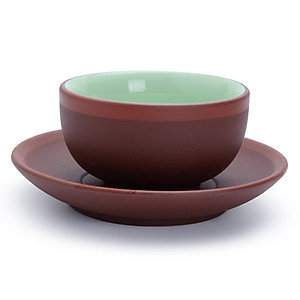 Bộ Bình Trà Đào Chỉ Đỏ S1 Gốm Sứ Bát Tràng - T571H