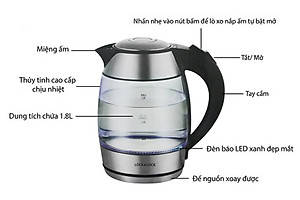Ấm Đun Siêu Tốc LocknLock EJK418SLV - Hàng Chính Hãng