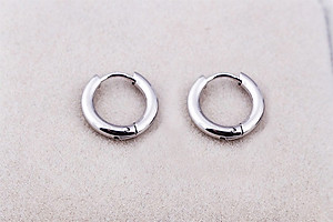 Bông Tai Khuyên Tròn Winwinshop88 BT233 (16mm) – Bạc