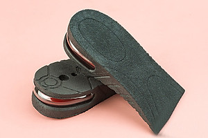 Lót Giày Tăng Chiều Cao Không Khí Nửa Bàn 2 Lớp Winwinshop88 (5cm) - Đen